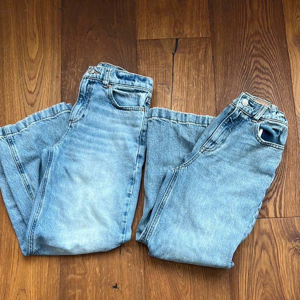 🚨DONATING 8/19🤗 2 PAIRS of PacSun Girls Light Blue Jeans with Adjustable Waist